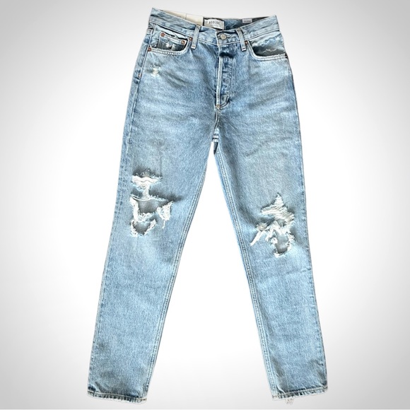 Agolde Fen High Rise Relaxed Taper Jeans in Wander - Size 24 - Picture 3 of 14